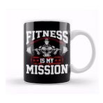 Baskı Dükkanı Fitness Is My Mission Motivated Weightlifter Kupa