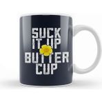 Baskı Dükkanı Flower Suck It Up Buttercup Beyaz 330 ml Porselen Kupa Bardak