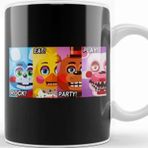 Baskı Dükkanı Fnaf Banner Rock Eat Party Play Banner Beyaz 330 ml Porselen Kupa Bardak