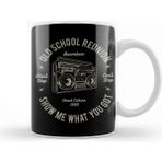 Baskı Dükkanı Fun Cool Vintage Boombox Old School Reunion Kupa Bardak