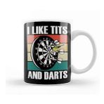 Baskı Dükkanı Funny Darts Arrow Birds Dartboard Retro Dart Player Bullseye Kupa Bardak