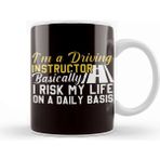 Baskı Dükkanı Funny Driving Instructor Teacher School Novice Driver Car Kupa