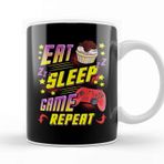 Baskı Dükkanı Funny Eat Sleep Game Repeat Gamer Gaming Kupa
