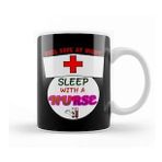 Baskı Dükkanı Funny Feel Safe At Night, Sleep With A Nurse Rn Kupa