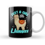 Baskı Dükkanı Funny Just A Girl Who Loves Llamas Cute Llama Kupa