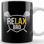 Baskı Dükkanı Funny Relax Bro Funny Lacrosse Pun Lax Player Kupa Bardak