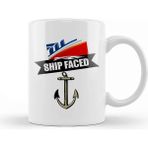 Baskı Dükkanı Funny Ship Faced Booze Cruise Boating Nautical Pun Kupa