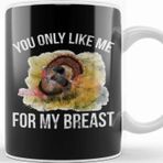 Baskı Dükkanı Funny Thanksgiving You Only Like Me For My Breast Kupa