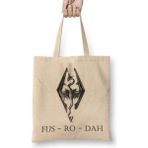 Baskı Dükkanı Fus Ro Dah Bez Kadın Günlük Çanta