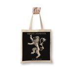 Baskı Dükkanı Game Of Thrones House Lannister Bez Çanta Uzun Saplı