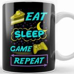Baskı Dükkanı Gamer Eat Sleep Game Repeat Anime Kawaii Gaming Kupa