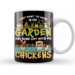 Baskı Dükkanı Garden Work Chickens Gardener Gardening Planting Plants Lawn Kupa