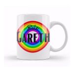 Baskı Dükkanı Gareth Bale Vintage Retro Rainbow Style Kupa