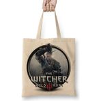 Baskı Dükkanı Geralt The Witcher Bez Uzun Saplı Krem Rengi Çanta