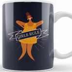 Baskı Dükkanı Girl Power Girls Rule Banner Kupa Bardak
