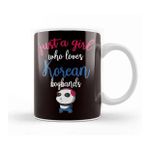 Baskı Dükkanı Girl Who Loves Korean Boybands K-Pop Korea Pop Music Panda Kupa Bardak