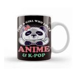 Baskı Dükkanı Girl Who Loves Korean Pop Music K-Pop Korea Anime Panda Kupa Bardak