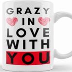 Baskı Dükkanı Grazy in Love Wıth You Kupa