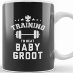 Baskı Dükkanı Guardians of The Galaxy Training To Beat Baby Groot Kupa