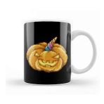 Baskı Dükkanı Halloween Jack O Lantern Unicorn Pixel Art Kupa