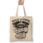 Baskı Dükkanı Harley Davidson Bez Kadın Günlük Çanta