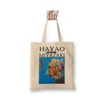 Baskı Dükkanı Hayao Miyazaki Thinking Face Bez Kadın Günlük Çanta