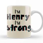 Baskı Dükkanı Henry Name Custom Design Gift Baby Gift For Him Kupa