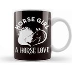 Baskı Dükkanı Horse Girl Love Equestrian Sport Horses Riding Saddle Stable Kupa