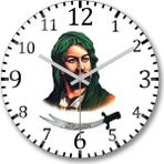 Baskı Dükkanı Hz. Ali Bombeli Gerçek Cam Duvar Saati