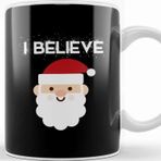 Baskı Dükkanı I Believe In Santa Claus Funny Christmas Kupa