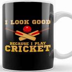Baskı Dükkanı I Look Good Because I Play Cricket Funny Cricketer Kupa