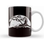 Baskı Dükkanı Japan Crane Stork Sakura Cherry Blossom Tree Japanese Art Kupa Bardak