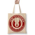 Baskı Dükkanı Jedi Academy Bez Uzun Saplı Krem Rengi Çanta