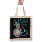 Baskı Dükkanı Jinx Art Hakba Team Bez Uzun Saplı Krem Rengi Çanta