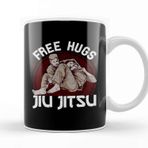 Baskı Dükkanı Jiu Jitsu Free Hugs Funny Bjj Pun Martial Arts Kupa Bardak