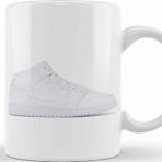 Baskı Dükkanı Jordan 1 Mid Gs White Kupa