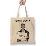 Baskı Dükkanı Justin Bieber Bez Çanta