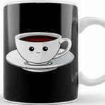 Baskı Dükkanı Kawaii Coffee Cup Funny Anime Caffeine Japanese Kupa
