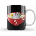 Baskı Dükkanı Kawaii Cute Funny Japanese Anime Cat in a Noodles Ramen Kupa