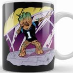 Baskı Dükkanı KB10072 Baby Groot Dabbing Panther Jersey Porselen Kupa Bardak