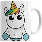 Baskı Dükkanı KB12 Bebek Unicorn Porselen Kupa Bardak