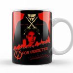 Baskı Dükkanı KB12768 V For Vendetta Freedom Porselen Kupa Bardak