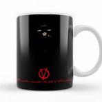 Baskı Dükkanı KB12771 V For Vendetta Remember Porselen Kupa Bardak