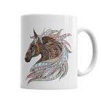 Baskı Dükkanı KB1599 Color Horse Porselen Kupa Bardak
