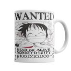 Baskı Dükkanı KB2087 Wanted Luffy Porselen Kupa Bardak