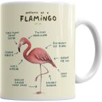 Baskı Dükkanı KB2823 Bir Flamingo Anatomisi Porselen Kupa Bardak