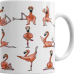 Baskı Dükkanı KB3613 Flamingo Yoga Porselen Kupa Bardak