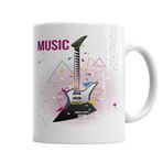 Baskı Dükkanı KB3642 Estampa Branca Rock In Roll Porselen Kupa Bardak