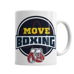 Baskı Dükkanı KB4099 Move Boxing Logo Grande Cinza Porselen Kupa Bardak