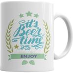 Baskı Dükkanı KB4524 Beer Time Enjoy Porselen Kupa Bardak